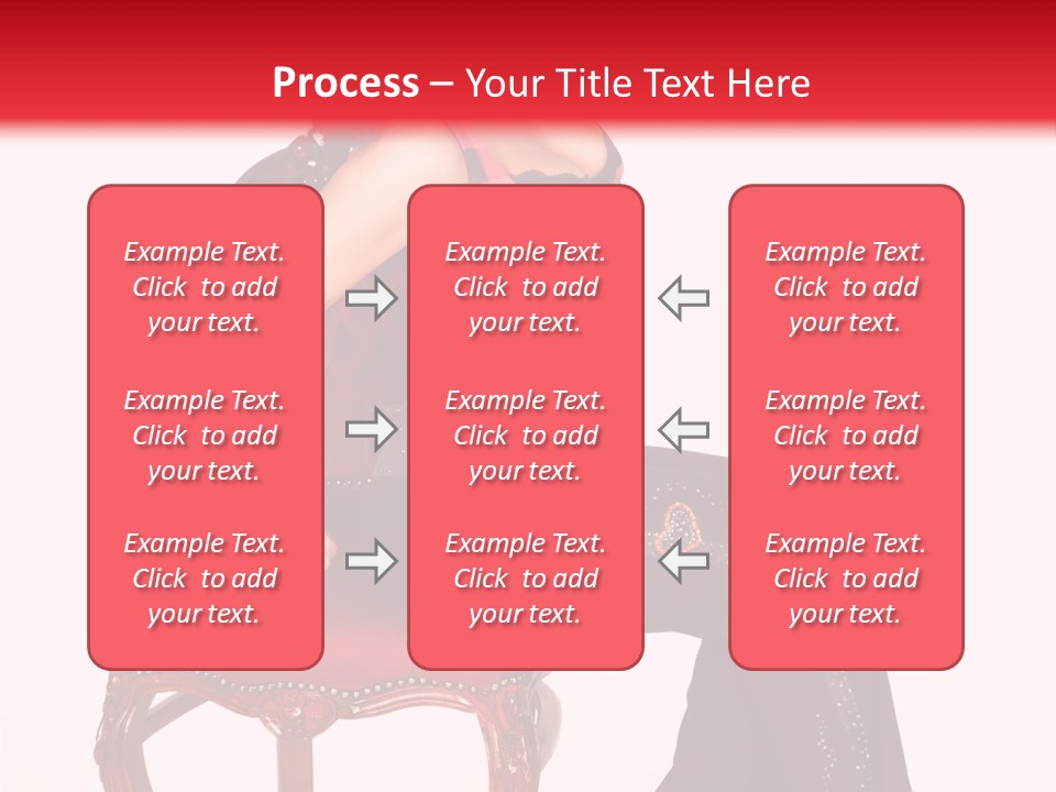 A Woman Sitting On Top Of A Red Chair PowerPoint Template