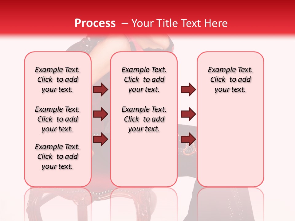 A Woman Sitting On Top Of A Red Chair PowerPoint Template