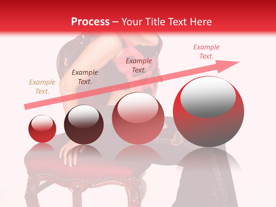 A Woman Sitting On Top Of A Red Chair PowerPoint Template