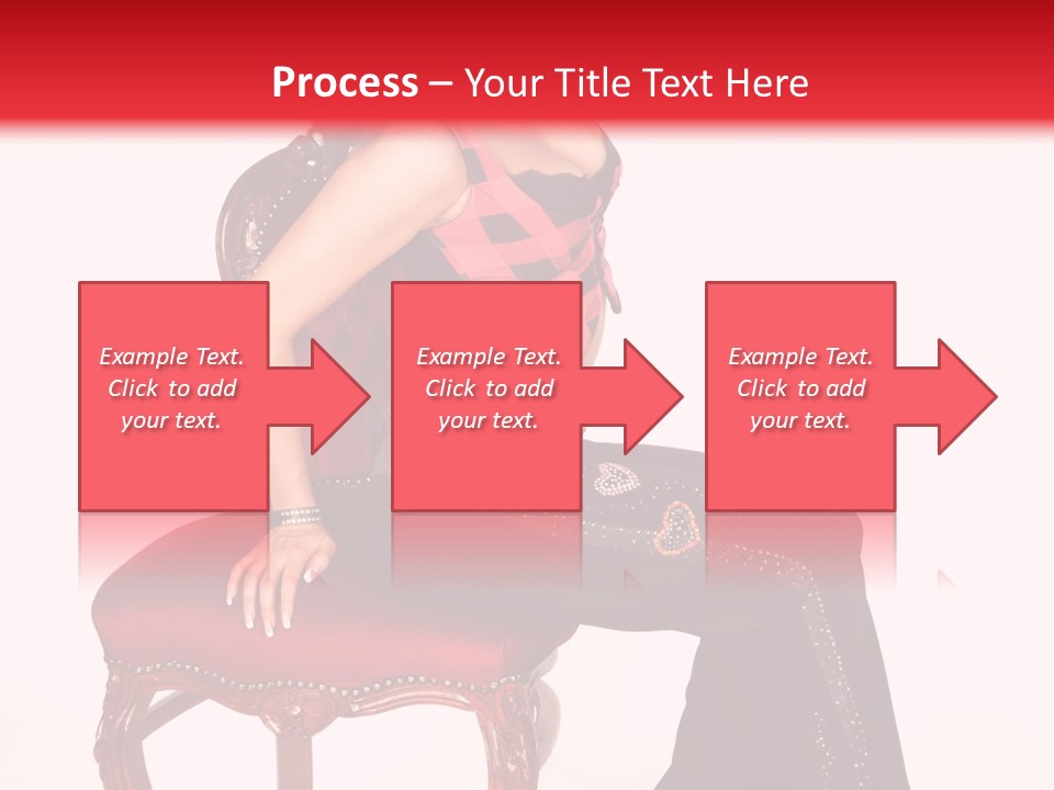 A Woman Sitting On Top Of A Red Chair PowerPoint Template