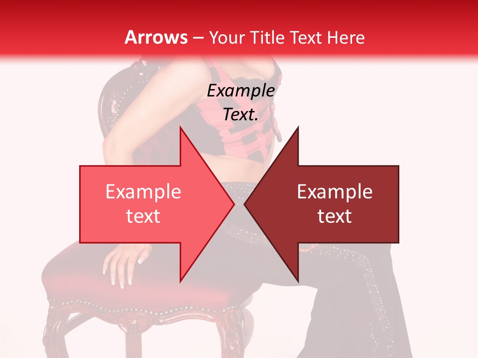 A Woman Sitting On Top Of A Red Chair PowerPoint Template