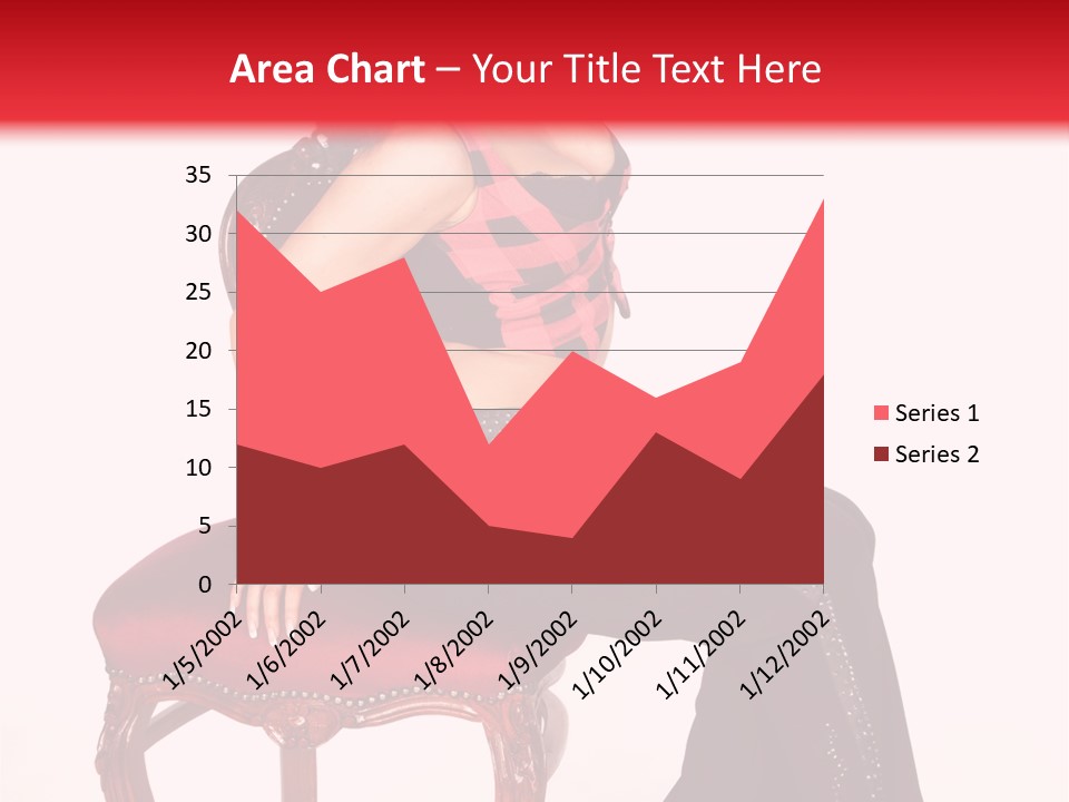 A Woman Sitting On Top Of A Red Chair PowerPoint Template