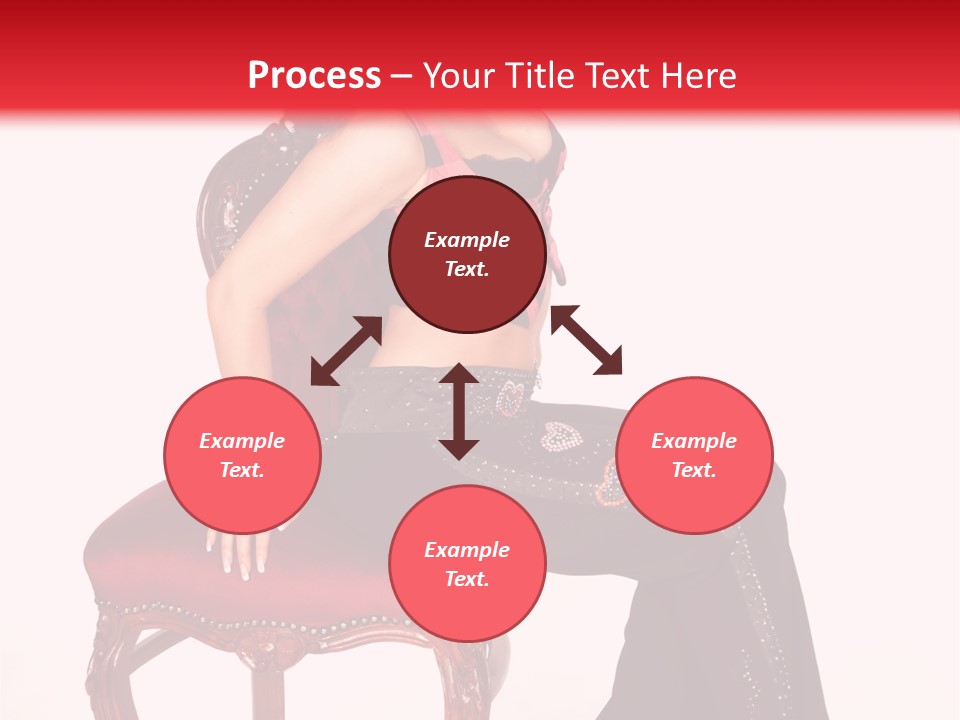 A Woman Sitting On Top Of A Red Chair PowerPoint Template