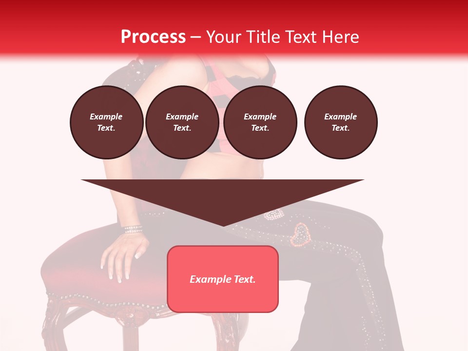 A Woman Sitting On Top Of A Red Chair PowerPoint Template