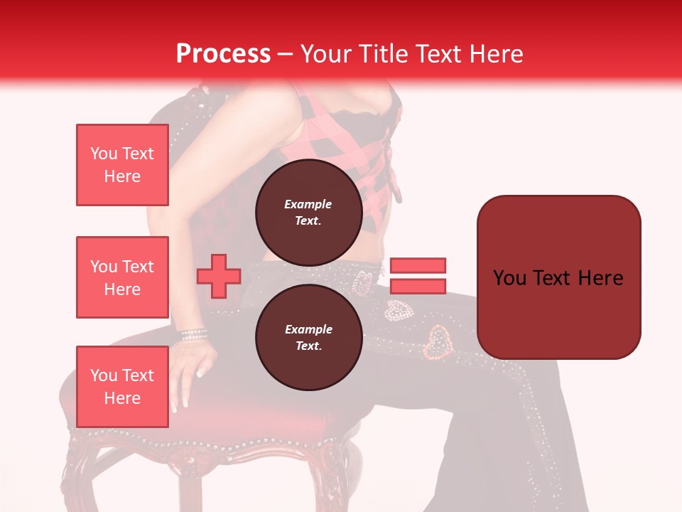 A Woman Sitting On Top Of A Red Chair PowerPoint Template
