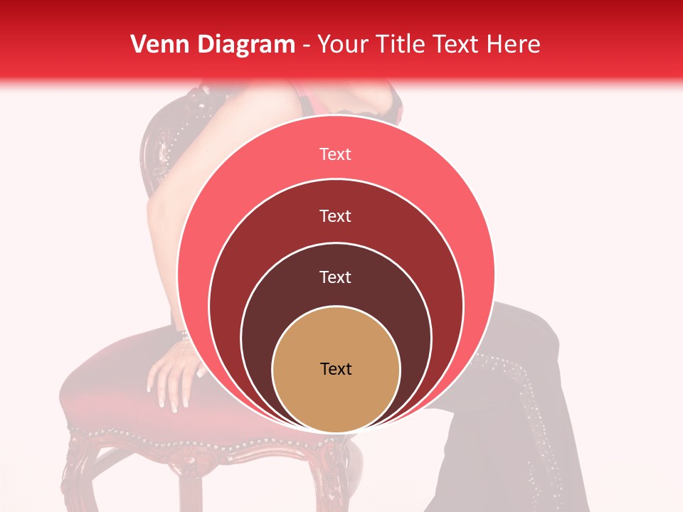 A Woman Sitting On Top Of A Red Chair PowerPoint Template