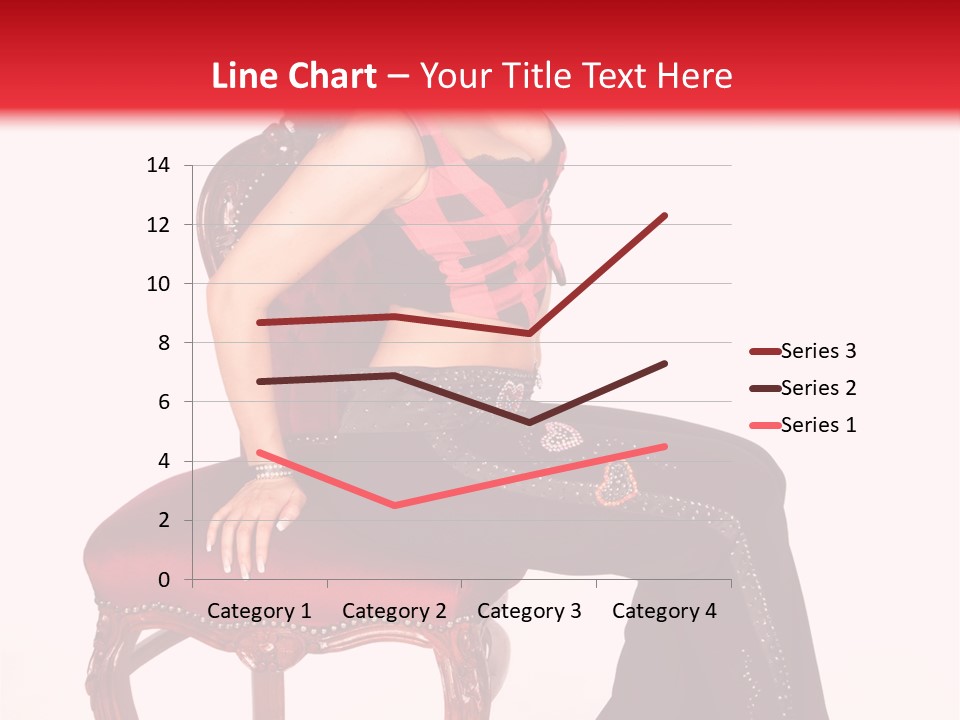 A Woman Sitting On Top Of A Red Chair PowerPoint Template