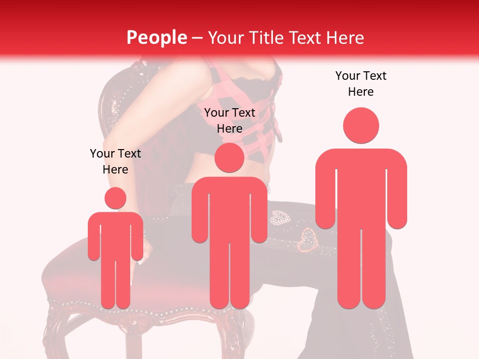 A Woman Sitting On Top Of A Red Chair PowerPoint Template