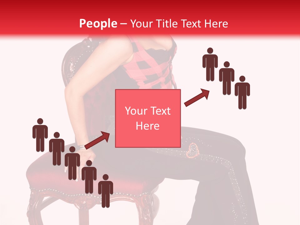 A Woman Sitting On Top Of A Red Chair PowerPoint Template