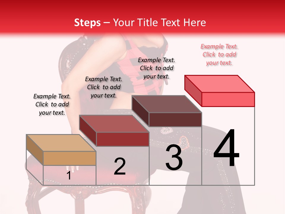 A Woman Sitting On Top Of A Red Chair PowerPoint Template
