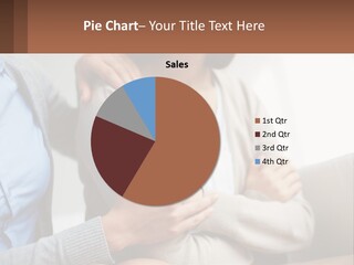 Two Women Sitting At A Table With Their Arms Crossed PowerPoint Template
