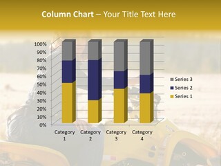 A Woman Is Sitting On A Yellow Motorcycle PowerPoint Template
