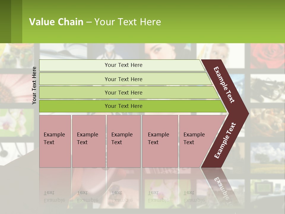 A Person Holding A Remote Control In Front Of A Bunch Of Pictures PowerPoint Template