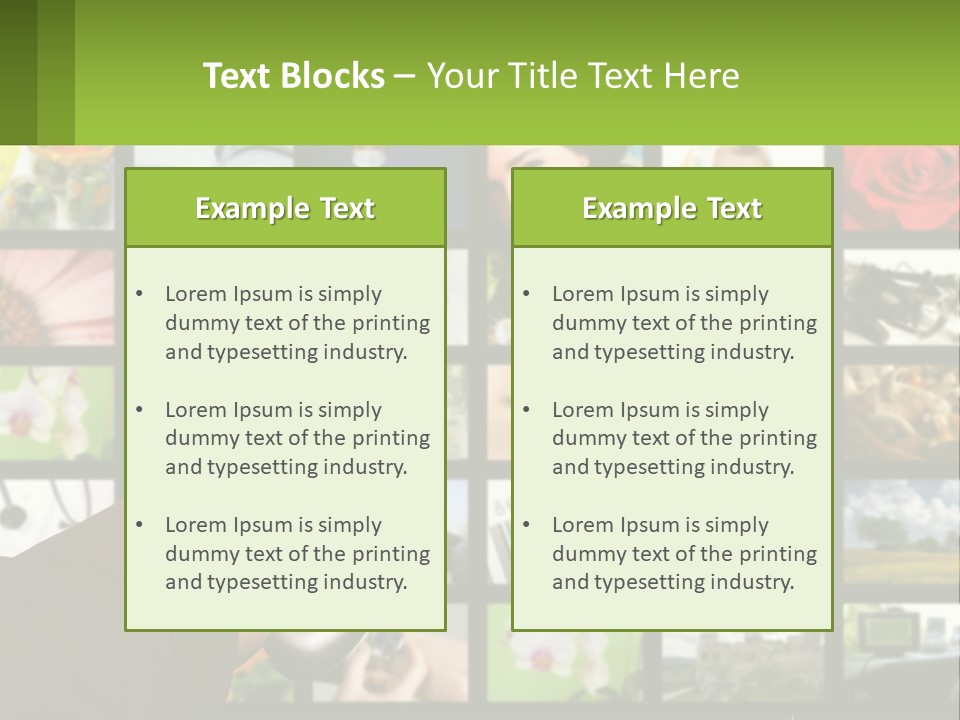A Person Holding A Remote Control In Front Of A Bunch Of Pictures PowerPoint Template