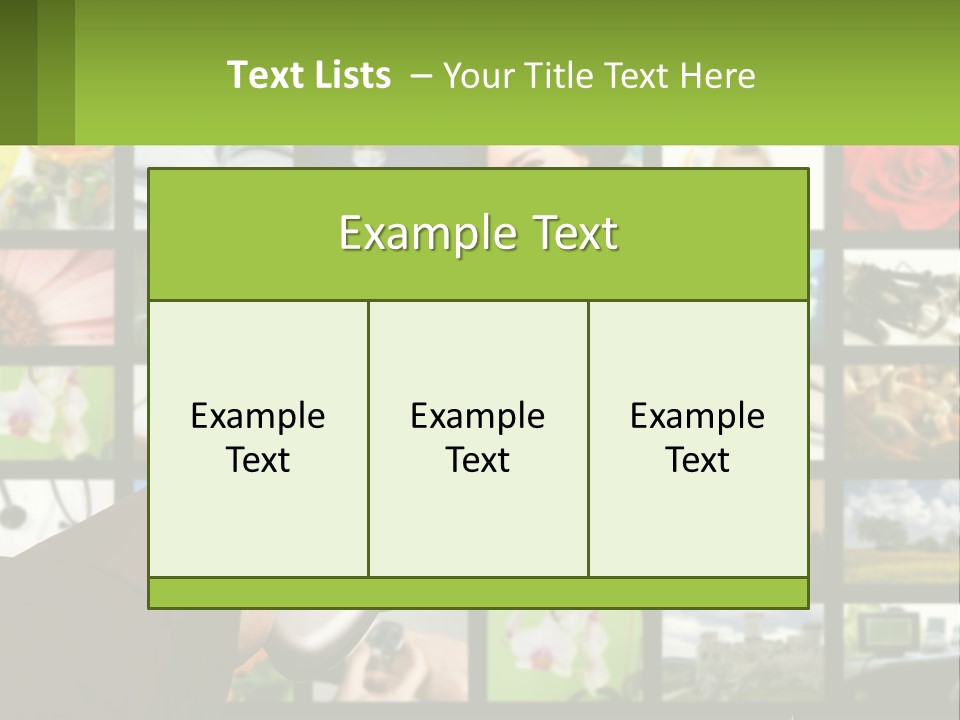 A Person Holding A Remote Control In Front Of A Bunch Of Pictures PowerPoint Template