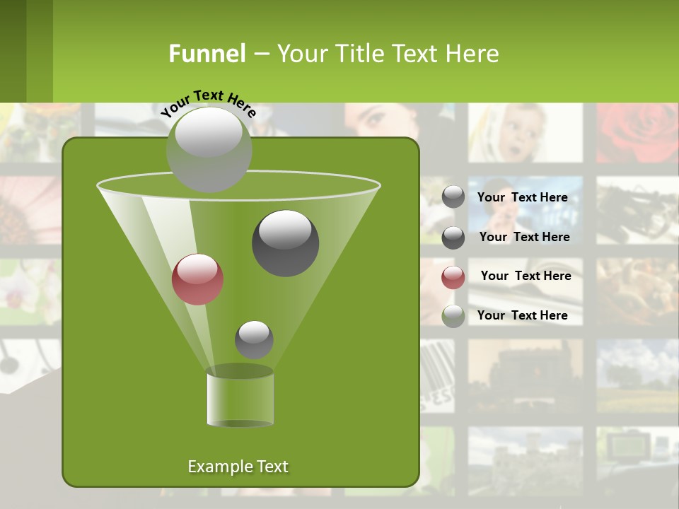 A Person Holding A Remote Control In Front Of A Bunch Of Pictures PowerPoint Template