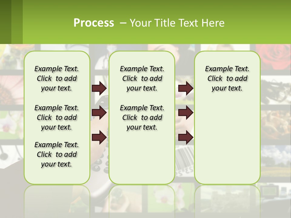 A Person Holding A Remote Control In Front Of A Bunch Of Pictures PowerPoint Template