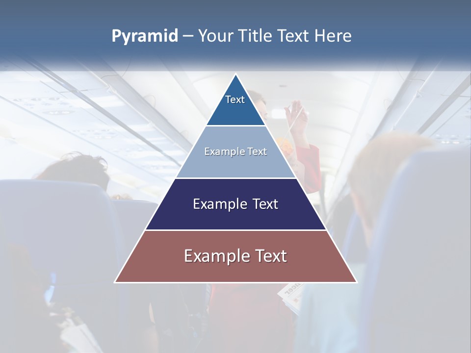 A Woman In A Red Suit Is On An Airplane PowerPoint Template