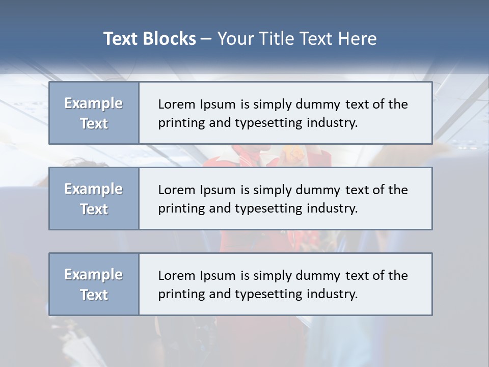 A Woman In A Red Suit Is On An Airplane PowerPoint Template