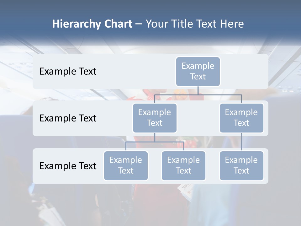 A Woman In A Red Suit Is On An Airplane PowerPoint Template