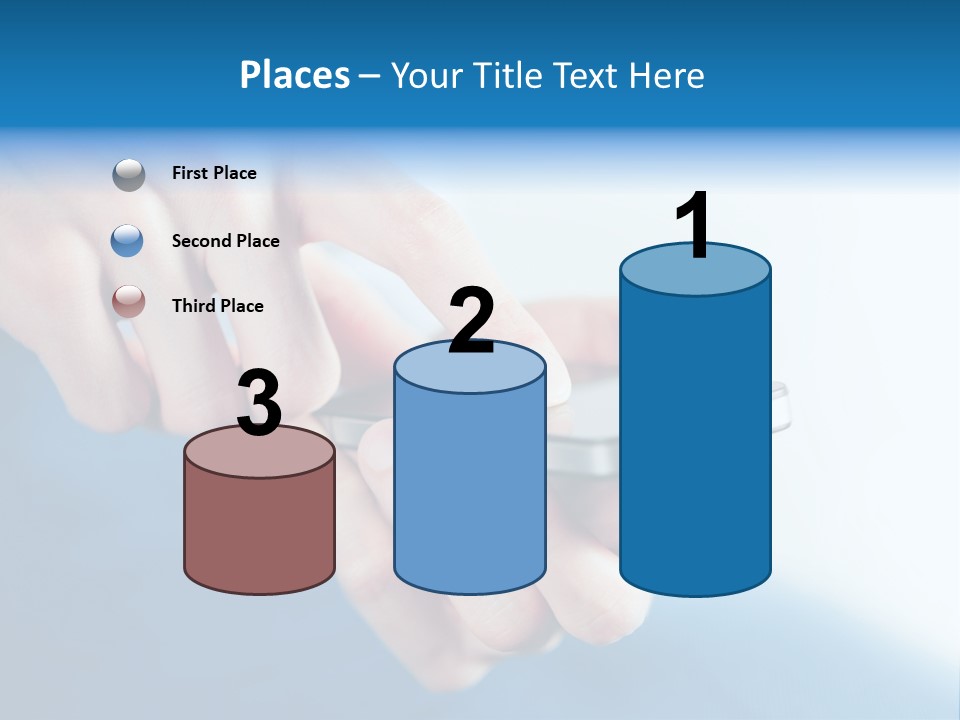 A Person Holding A Cell Phone In Their Hand PowerPoint Template