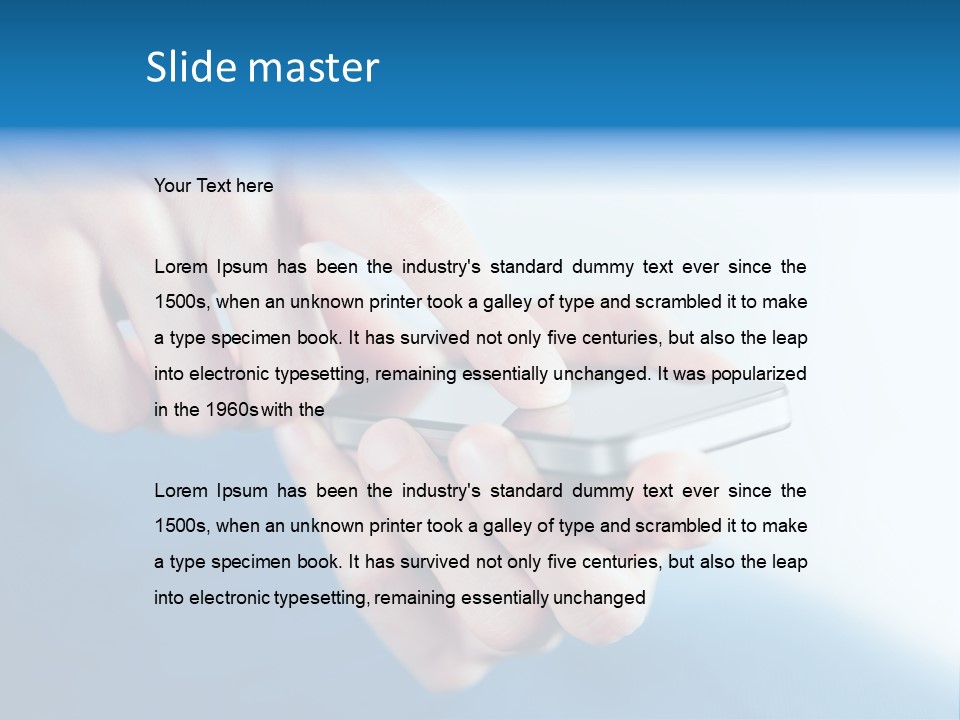 A Person Holding A Cell Phone In Their Hand PowerPoint Template