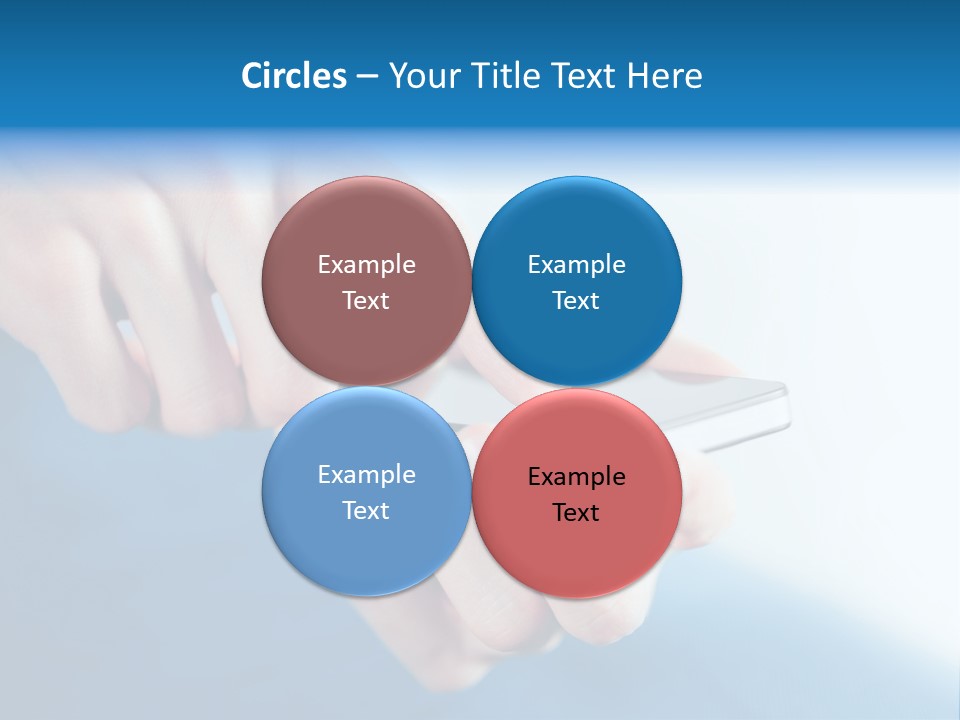 A Person Holding A Cell Phone In Their Hand PowerPoint Template