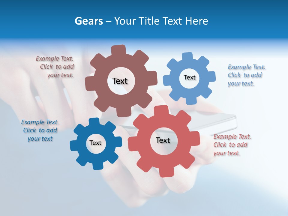 A Person Holding A Cell Phone In Their Hand PowerPoint Template