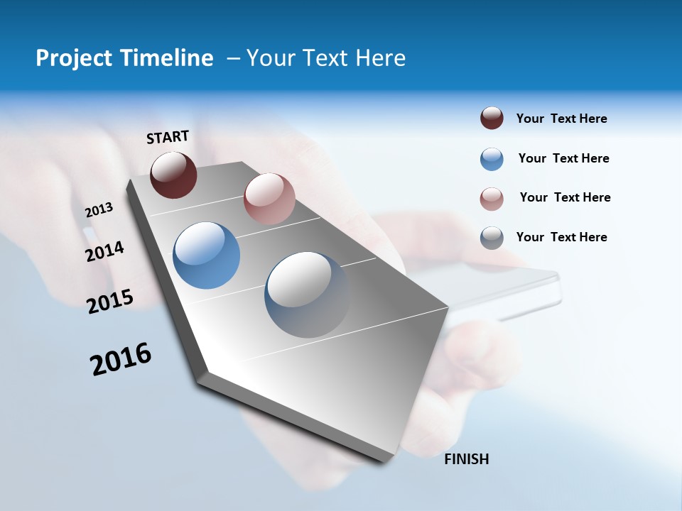 A Person Holding A Cell Phone In Their Hand PowerPoint Template