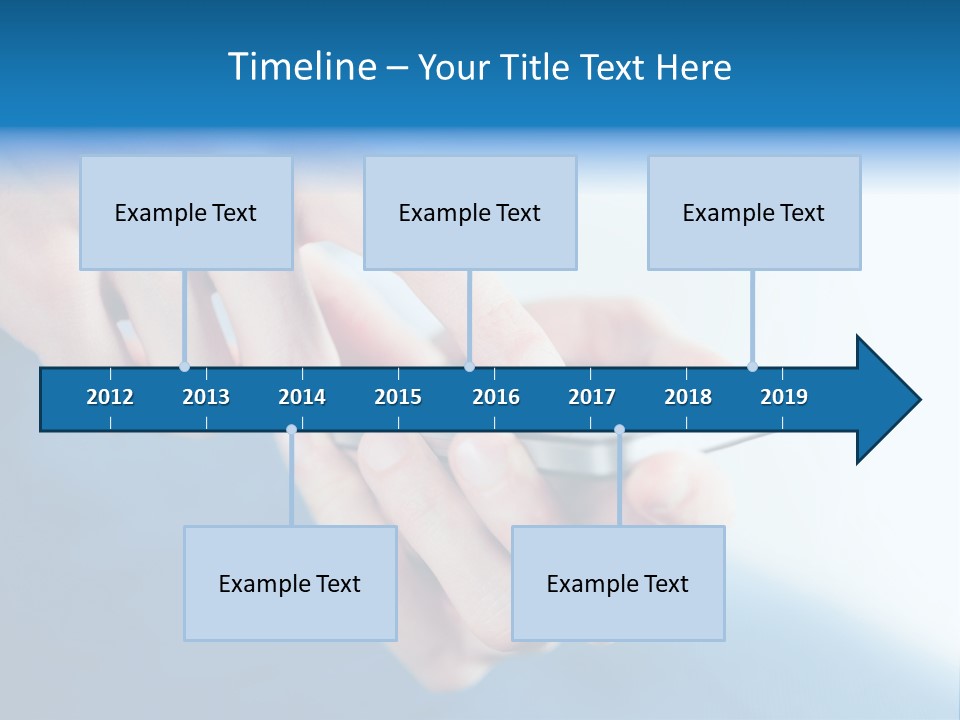 A Person Holding A Cell Phone In Their Hand PowerPoint Template