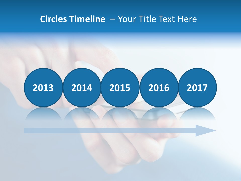 A Person Holding A Cell Phone In Their Hand PowerPoint Template