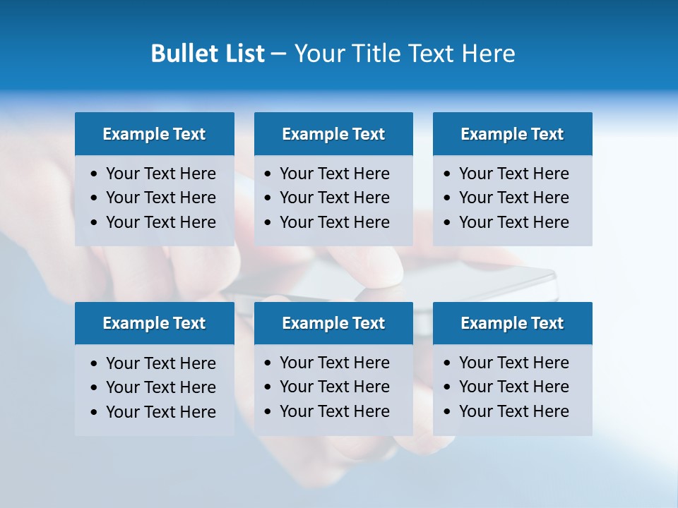 A Person Holding A Cell Phone In Their Hand PowerPoint Template