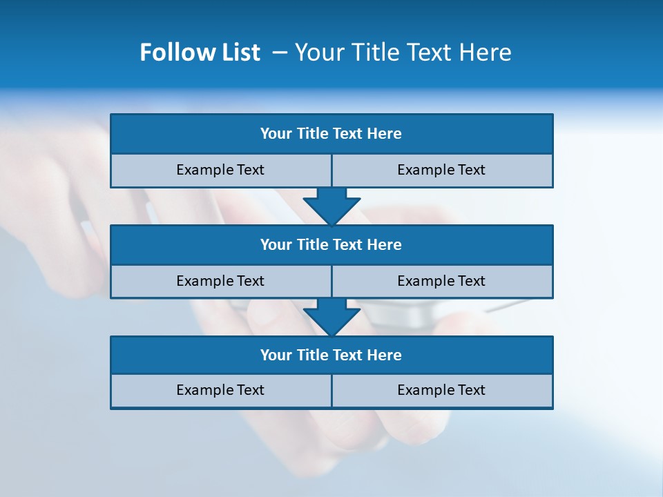 A Person Holding A Cell Phone In Their Hand PowerPoint Template