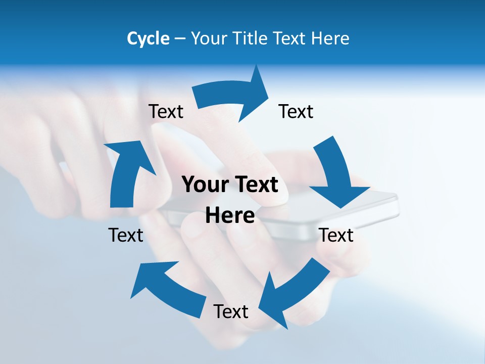 A Person Holding A Cell Phone In Their Hand PowerPoint Template