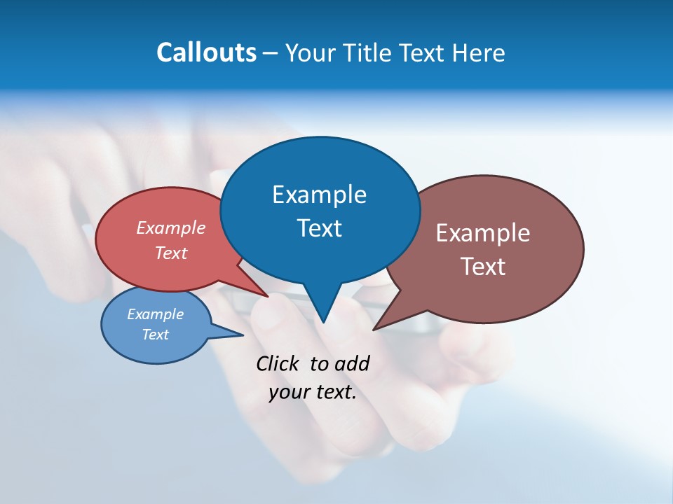 A Person Holding A Cell Phone In Their Hand PowerPoint Template