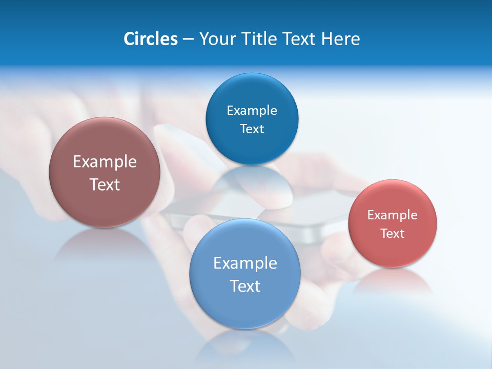 A Person Holding A Cell Phone In Their Hand PowerPoint Template