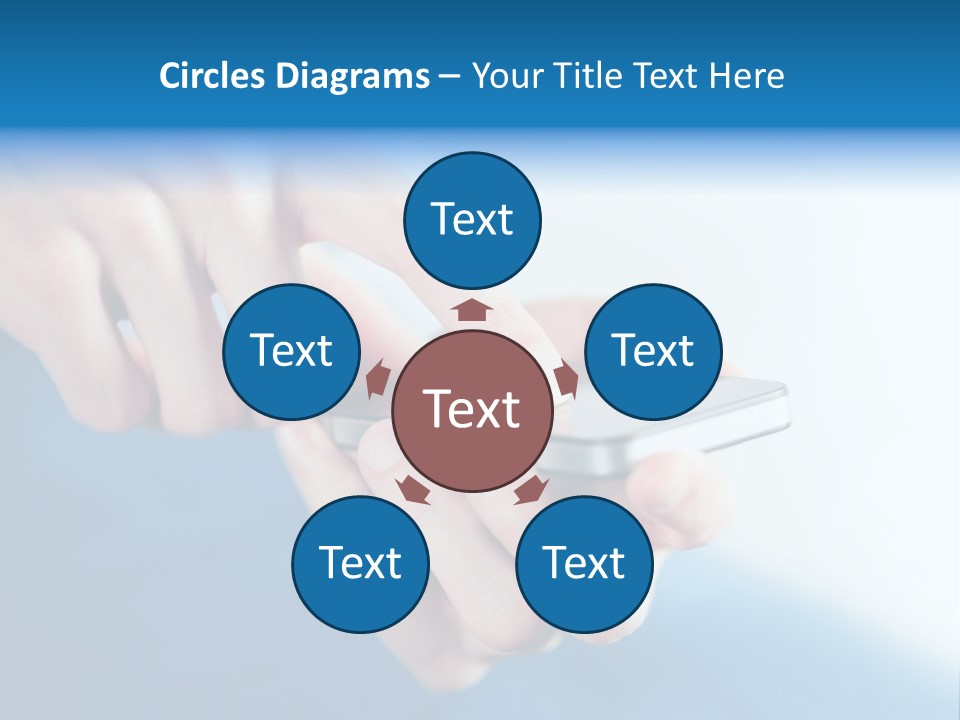 A Person Holding A Cell Phone In Their Hand PowerPoint Template