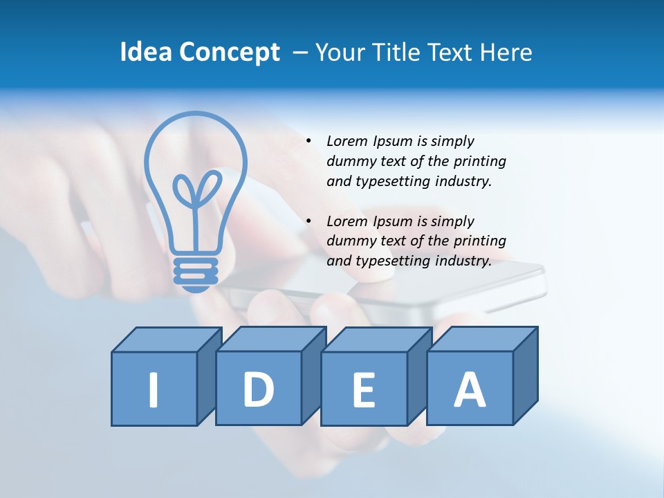 A Person Holding A Cell Phone In Their Hand PowerPoint Template