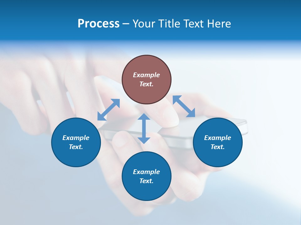 A Person Holding A Cell Phone In Their Hand PowerPoint Template