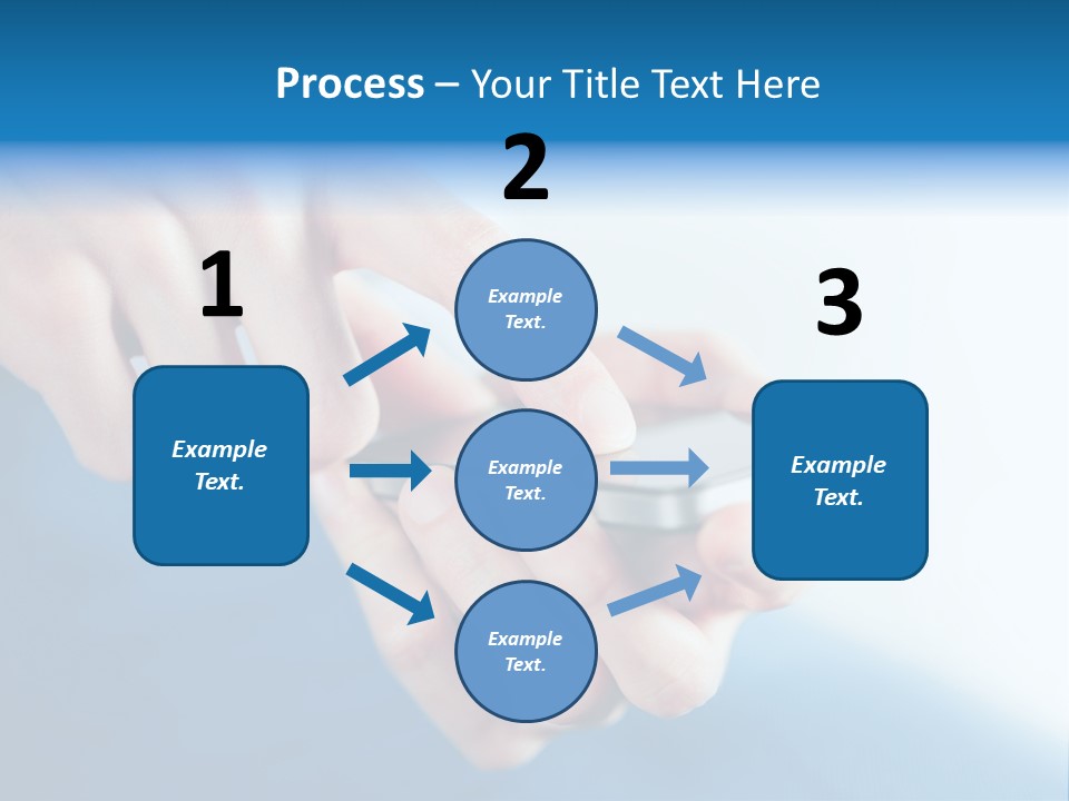 A Person Holding A Cell Phone In Their Hand PowerPoint Template