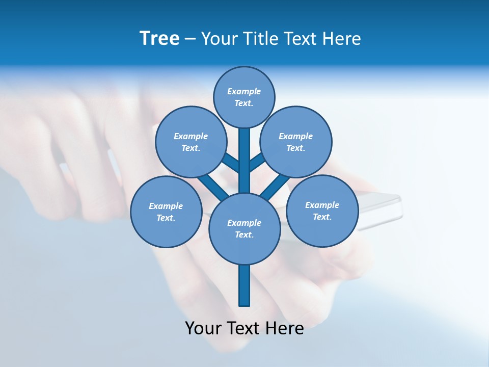 A Person Holding A Cell Phone In Their Hand PowerPoint Template