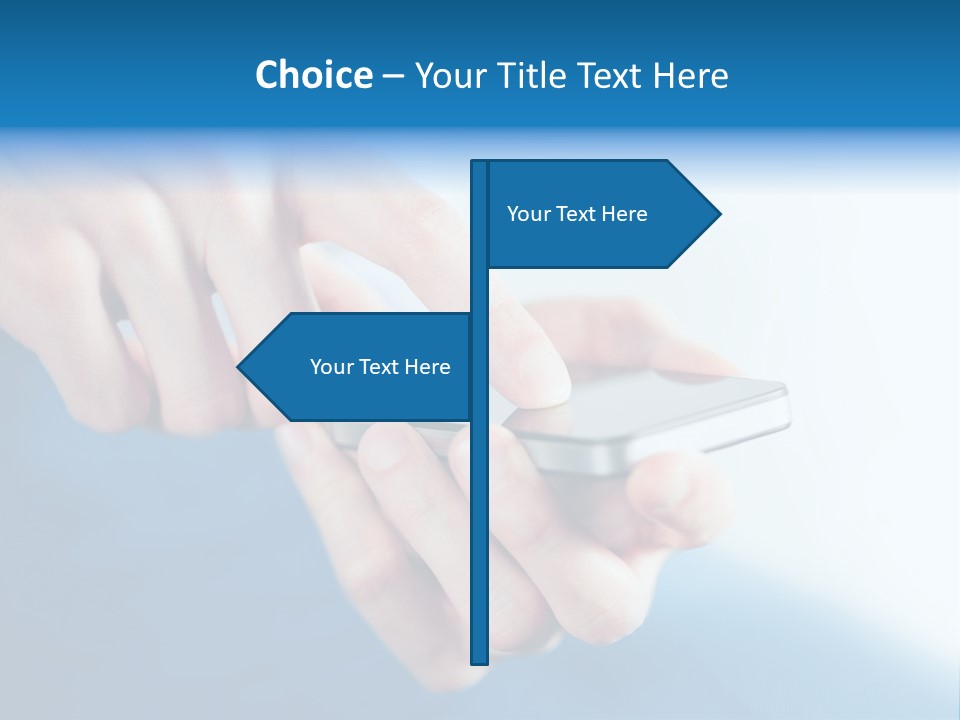 A Person Holding A Cell Phone In Their Hand PowerPoint Template