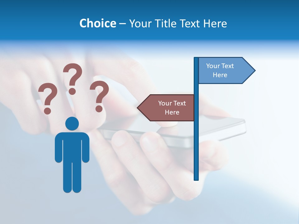 A Person Holding A Cell Phone In Their Hand PowerPoint Template