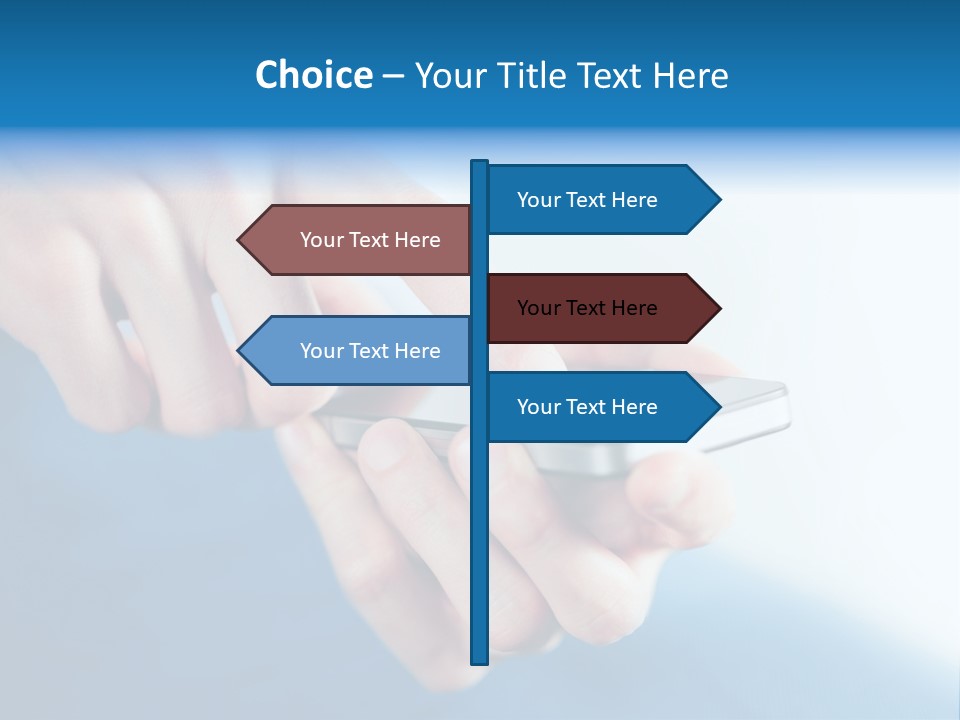 A Person Holding A Cell Phone In Their Hand PowerPoint Template