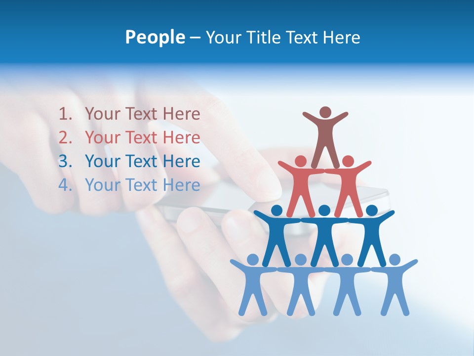A Person Holding A Cell Phone In Their Hand PowerPoint Template