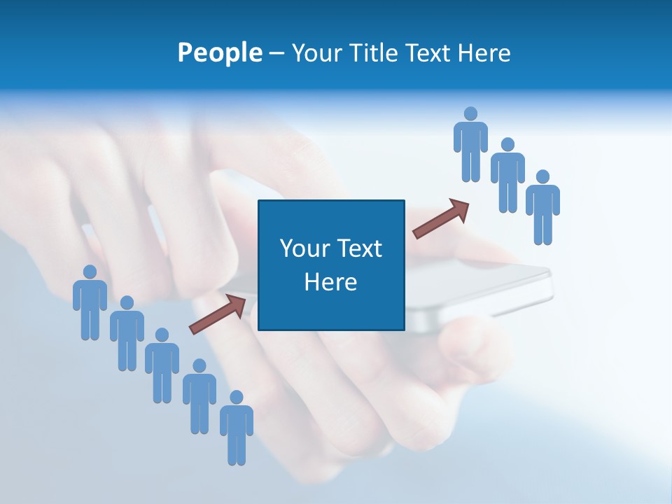 A Person Holding A Cell Phone In Their Hand PowerPoint Template