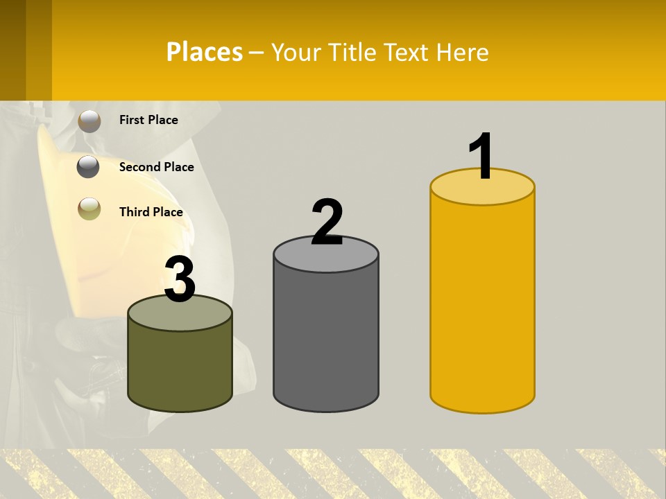 A Construction Worker Holding A Hard Hat Powerpoint Presentation PowerPoint Template