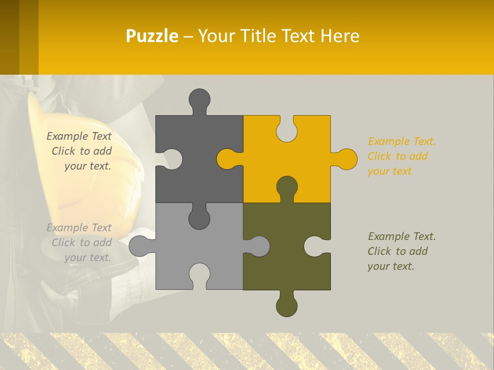 A Construction Worker Holding A Hard Hat Powerpoint Presentation PowerPoint Template