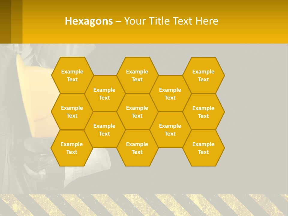 A Construction Worker Holding A Hard Hat Powerpoint Presentation PowerPoint Template