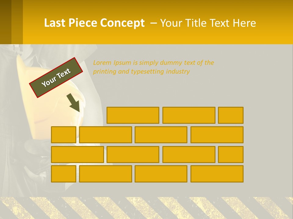 A Construction Worker Holding A Hard Hat Powerpoint Presentation PowerPoint Template